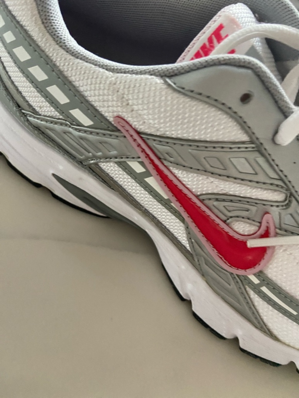 Nike White, Gray & Pink Athletic Sneakers - Picture 13 of 16